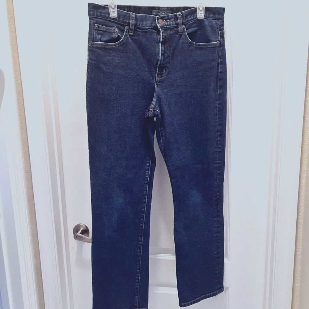 LRL Lauren Jeans Co. Women's Classic Straight Jeans/Denim-Size 12-Dark Blue